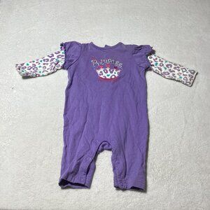 Jumping Beans Girls Purple Princess Romper, Size 3 Months